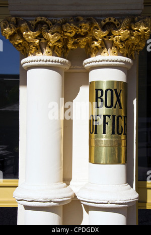 Box-Office-Zeichen im New Theatre Royal Stockfoto