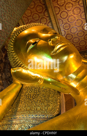 Liegender Buddha Wat Pho (liegender Buddha Tempel) (Wat Phra Chetuphon), Bangkok, Thailand, Südostasien, Asien Stockfoto