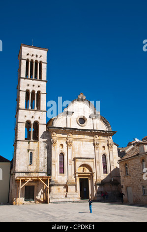 St. Stephens Kathedrale am Trg Sv Stjepana quadratische Hvar Stadt Hvar Insel Dalmatien Kroatien Europa Stockfoto