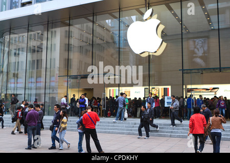 Apple Store, Nanjing Road East, Nanjing Dong Lu, Shanghai, China, Asien Stockfoto