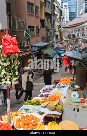 Straße in Mitte Ebenen, Hong Kong Island, Hongkong, China, Asien Stockfoto