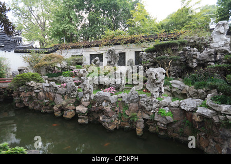 Steingarten, Yu Yuan (Yu) Gärten, Shanghai, China, Asien Stockfoto