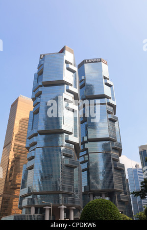 Lippo Centre auch bekannt als der Koala-Baum wie die Wände ähneln Koalas Kletterbaum, Hong Kong, China, Asien Stockfoto