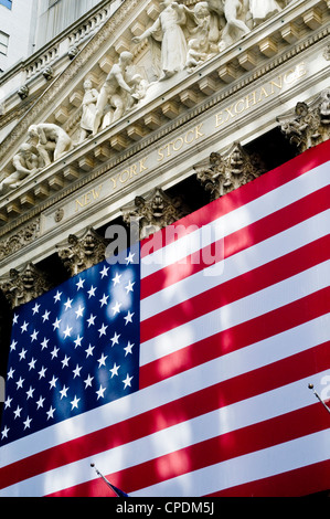 New York Stock Exchange Building, Stock Market Wall Street, USA Stockfoto