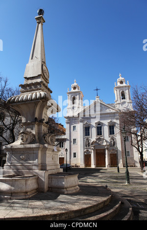 St. Pauls-Kirche (Igreja Paroquial de Sao Paulo de Lisboa), St. Pauls Square (Praca de Sao Paulo), Lissabon, Portugal, Europa Stockfoto