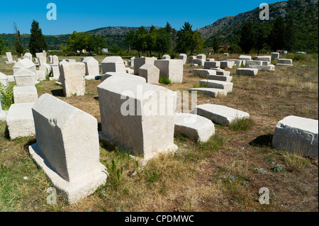 Stecak Nekropole von Radimlja, befindet sich in der Nähe von Stolac, Bosnien-Herzegowina, Europa Stockfoto