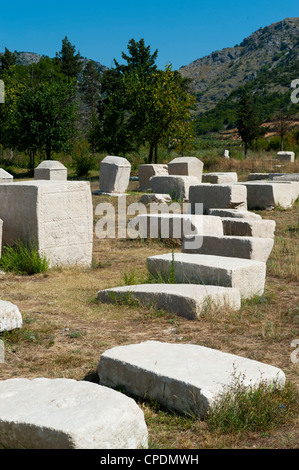 Stecak Nekropole von Radimlja, befindet sich in der Nähe von Stolac, Bosnien-Herzegowina, Europa Stockfoto