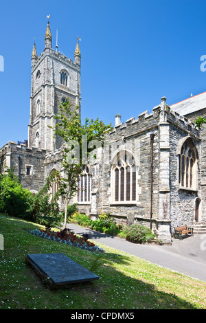 Fowey Pfarrkirche in Fowey, Cornwall, England, Vereinigtes Königreich, Europa Stockfoto