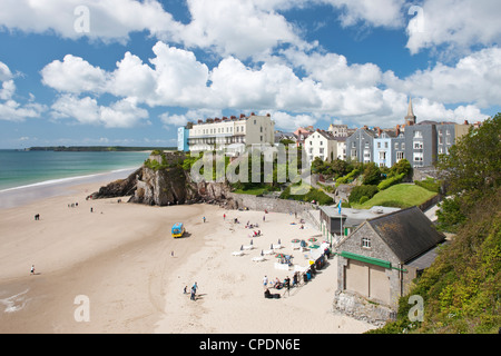 Südstrand, Tenby, Pembrokeshire, Wales, Vereinigtes Königreich, Europa Stockfoto