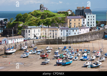 Tenby Hafen, Tenby, Pembrokeshire, Wales, Vereinigtes Königreich, Europa Stockfoto