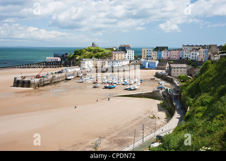 Tenby Hafen, Tenby, Pembrokeshire, Wales, Vereinigtes Königreich, Europa Stockfoto