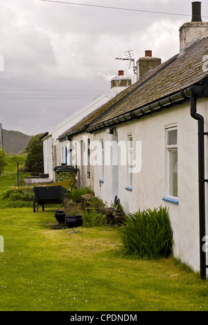 Ferienhäuser auf dem Schiefer Insel Easdale Süden westlich von Oban in den westlichen Highlands von Schottland Stockfoto