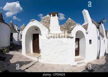 Bild eines Trulli Stone-Hauses in der Stadt von Alberobello, Apulien, Italien Stockfoto