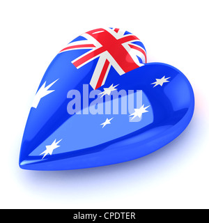 Eine bunte 3d gerendert australische Herz Illustration Stockfoto