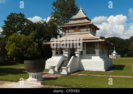 Elk208-6230 Thailand, Phrae, Wat Salaeng ho Trai (Bibliothek) Stockfoto