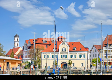 Zeppelin-Flug über Langenargen, Baden-Württemberg, Deutschland Stockfoto