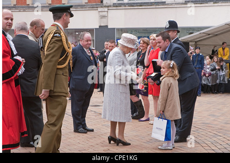 Die Queens Diamond Jubilee Besuch in Bromley, Kent Stockfoto