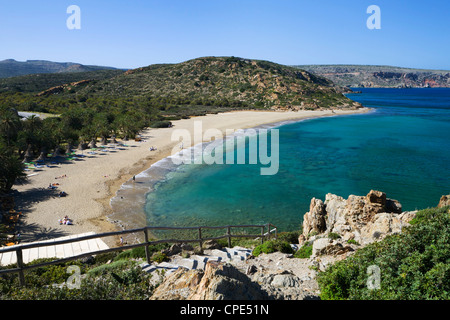 Vai Beach, Region Lassithi, Kreta, griechische Inseln, Griechenland, Europa Stockfoto