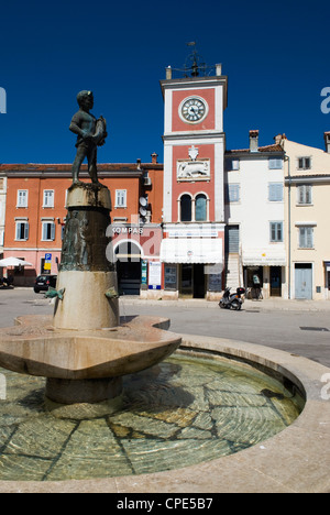 Trg Marsala Tita (Hauptplatz), Rovinj, Istrien, Kroatien, Europa Stockfoto