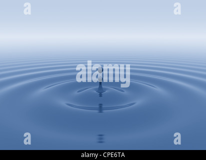 Wassertropfen und Wellen Stockfoto