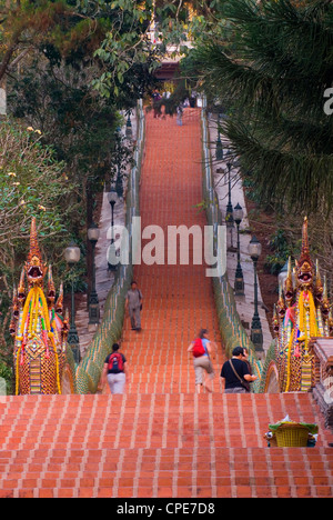 Doi Suthep Schritten, Chiang Mai, Provinz Chiang Mai, Thailand, Südostasien, Asien Stockfoto