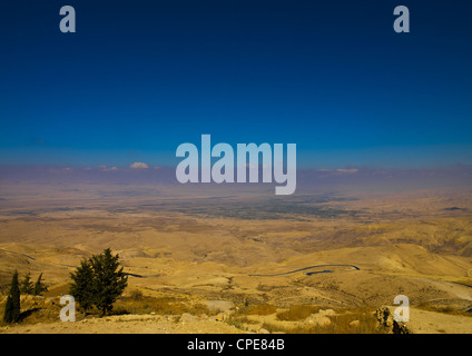 Blick vom Berg Nebo im Gebirge Abarim, Jordanien Stockfoto