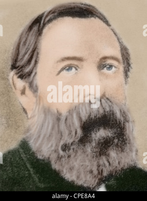 Friedrich Engels (1820-1895). Deutscher Sozialwissenschaftler, Politikwissenschaftler, Philosoph. Stockfoto