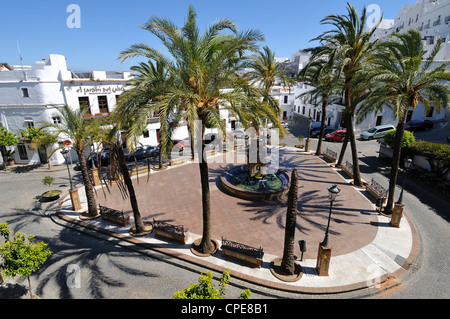 Plaza de Espana, Vejer De La Frontera, Provinz Cadiz, Costa De La Luz, Andalusien, Spanien, Europa Stockfoto