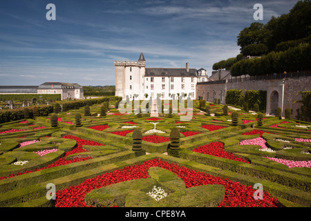 Chateau de Villandry, UNESCO-Weltkulturerbe, Villandry, Indre-et-Loire, Loire-Tal, Frankreich Stockfoto