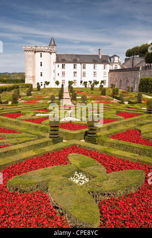 Chateau de Villandry, UNESCO-Weltkulturerbe, Villandry, Indre-et-Loire, Loire-Tal, Frankreich Stockfoto