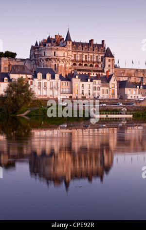 Das Schloss von Amboise, Indre-et-Loire, Loire-Tal, Centre, Frankreich Stockfoto