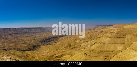 Blick vom Berg Nebo im Gebirge Abarim, Jordanien Stockfoto