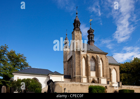 Friedhof Kirche aller Heiligen. Sedlec, Tschechische Republik. Stockfoto