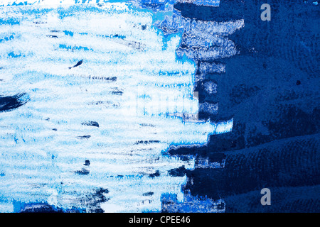 Grunge Mauer Texturen in blauer Farbe mit Farbe abgekratzt bemalt Stockfoto