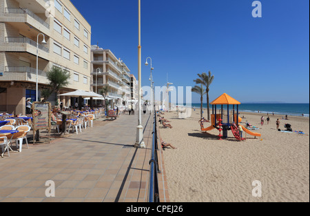 Promenade in Guardamar del Segura, Katalonien, Spanien Stockfoto