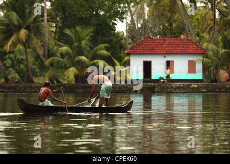 Leben in Kerala backwaters Stockfoto