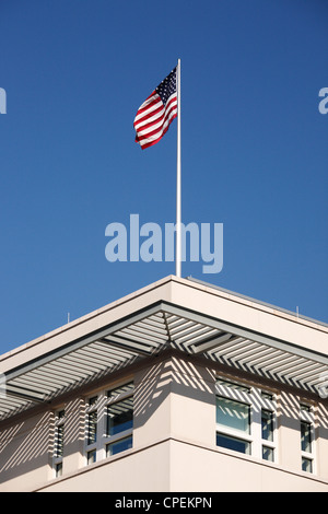 Botschaft der Vereinigten Staaten von Amerika in Deutschland (Berlin-Mitte);  Amerikanische Medien in Deutschland (Sitz: Berlin-Mitte) Stockfoto