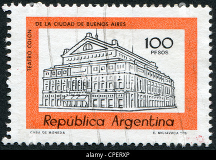 Argentinien - ca. 1979: Eine Briefmarke gedruckt in der Argentinien zeigt Colon Theater Buenos Aires (Kolumbus-Theater), ca. 1979 Stockfoto