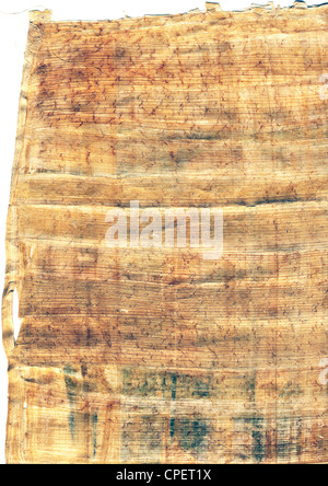 Hohe Auflösung Makroaufnahme einer Papyrus-Struktur aus einer ursprünglichen Pergament von Ägypten. Mögliche Verwendung als Hintergrundbild. Stockfoto