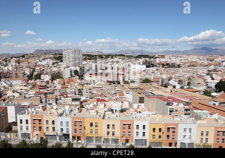 Blick über die Stadt Alicante Spanien, Katalonien Stockfoto