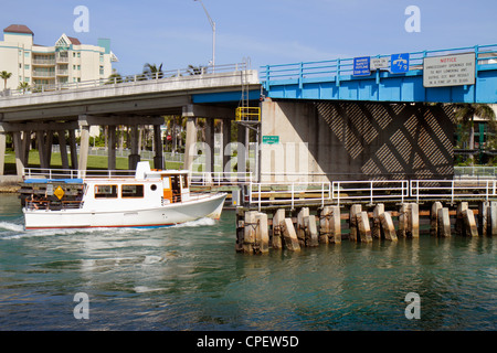 Boca Raton Florida, Palm Beach County, Lake Palm Beach County, Boca Raton, Spanish River Water, Inlet Water Bridge, Boca Raton Resort und & Club Fähre, Stockfoto