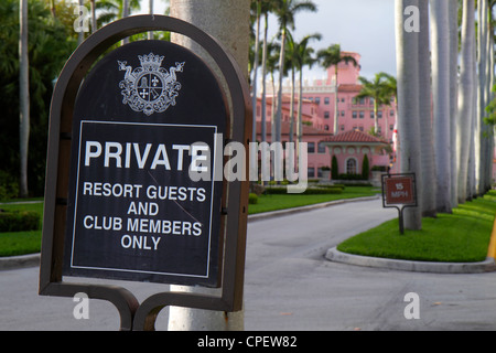 Boca Raton Florida, Palm Beach County, East Camino Real, Boca Raton Resort und & Club, Eingang, Schild, Logo, privat, Besucher reisen Reisetourist Stockfoto