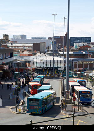 Queen Square Busbahnhof in Liverpool Merseyside UK Stockfoto