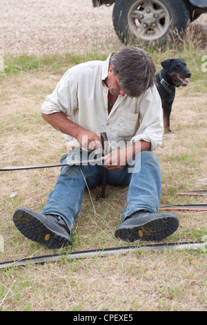 Simon Damant ist eines der Immobilien Manager in Wimpole Hall und Home Farm. Stockfoto