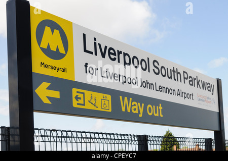 Bahnhof Liverpool South Parkway Stockfoto