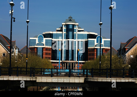 Die Victoria Gebäude Erie Basin Salford Quays Salford Greater Manchester England Stockfoto