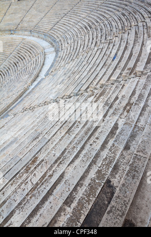 Panathinaikon-Stadion in Athen Griechenland, Sitze anzeigen Stockfoto