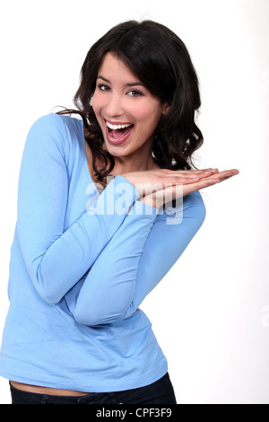 Eine erregte Frau Stockfoto