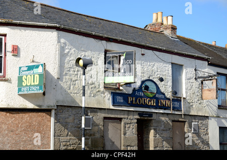 A geschlossen Stammtischen in Cornwall, Großbritannien Stockfoto