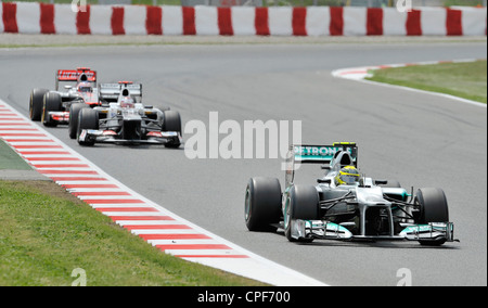 Nico Rosberg (GER) Im MercedesGP W03 während der Formel 1 Grand Prix von Spanien 2012 Stockfoto